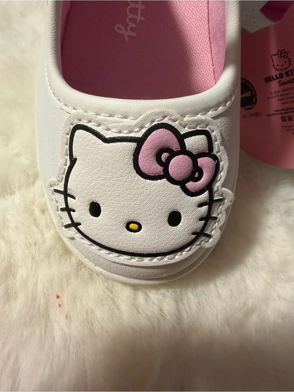Hello Kitty White & Pink Mary Jane Kids Shoes size 10